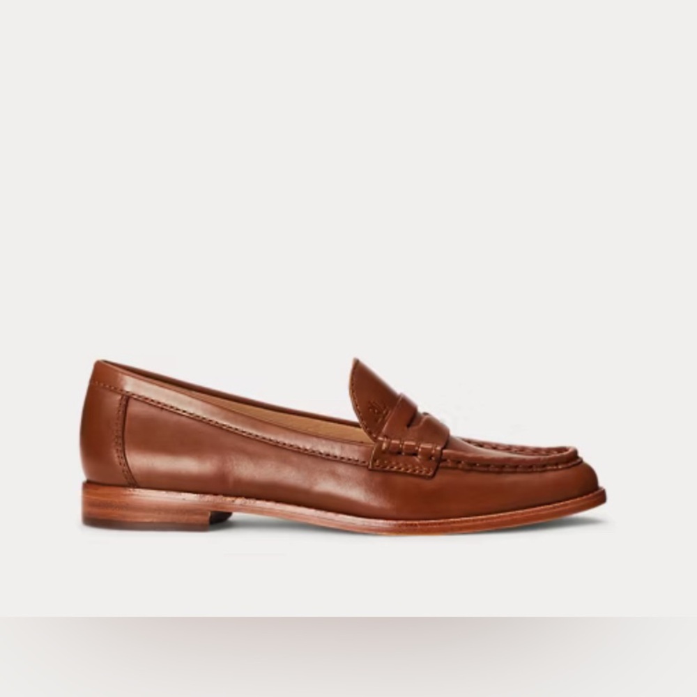 Ralph Lauren Winnie Burnished Leather Loafer NWT
